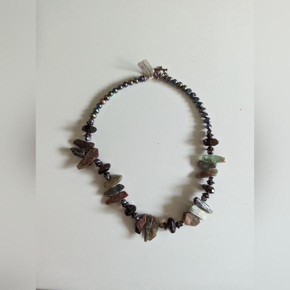 $92 Beautiful Sterling, Pearl & Kyanite Smokey Quartz- 92 Grams - Picture 11 of 16